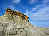 Harder sandstone layer