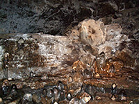 Group of ice stalagmites