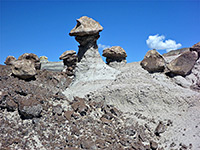 Grey hoodoos