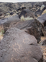 Volcanic boulders