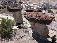 Hoodoos beside a wash