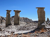 Hoodoos and cliffs