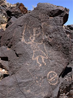 Hunter petroglyph