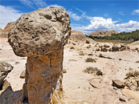 Boulder and pedestal