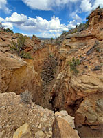 Jagged canyon walls