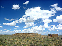 Clouds above the ruins