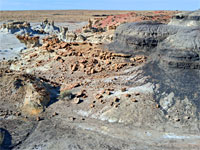 Colorful badlands