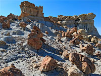 Jagged boulders