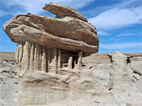 Eroding pedestal
