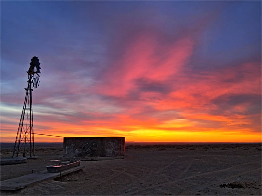 Watertower at sunset