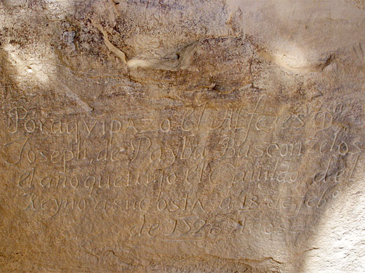 Spanish inscription