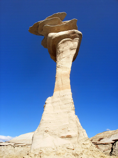 Slender hoodoo at the Bisti Badlands