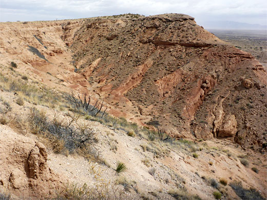 Layered hillside