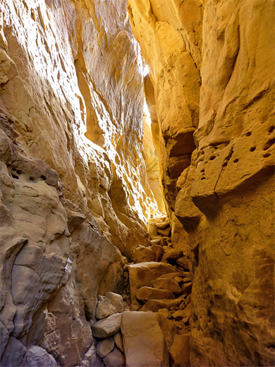 Trail up the cliffs