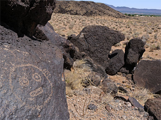 Face petroglyph, Piedras Marcadas