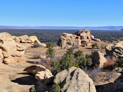 Sandstone Bluffs - view west