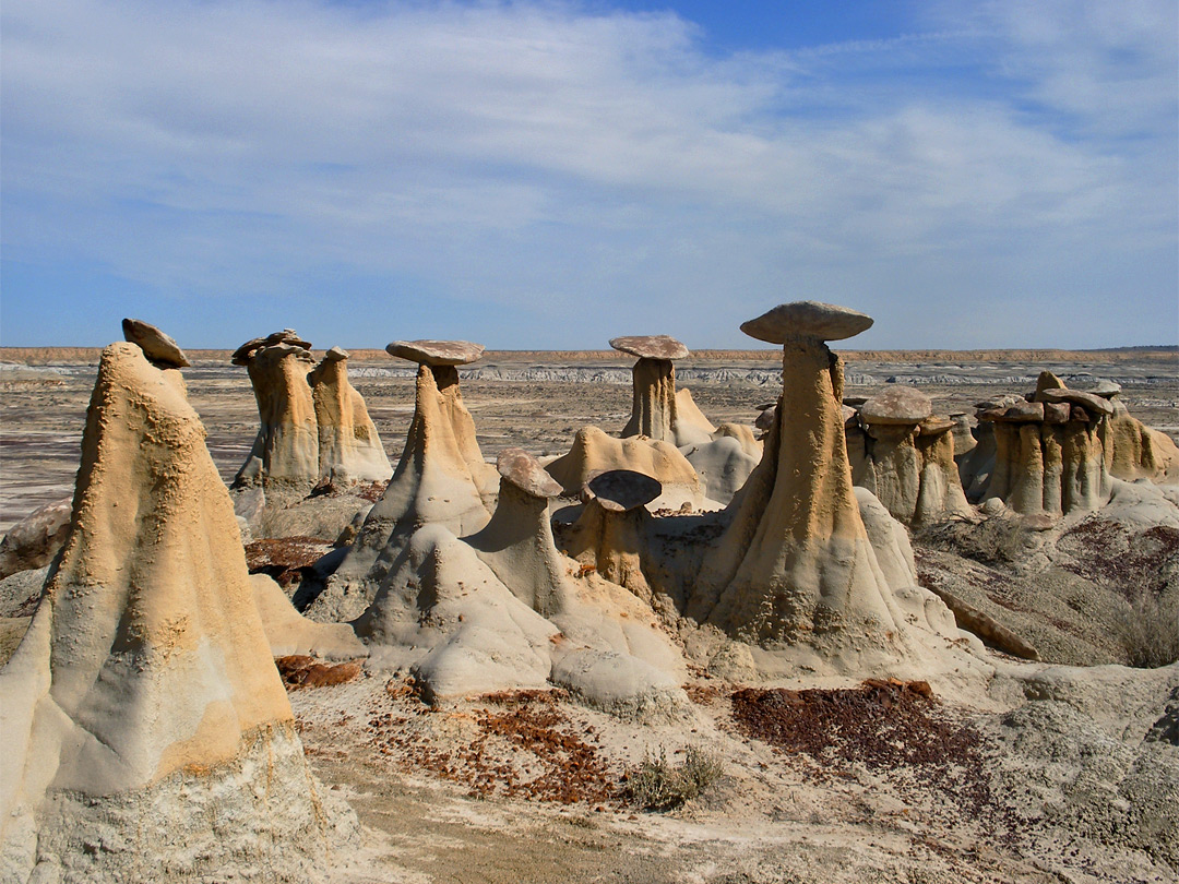 Isolated yellow hoodoos