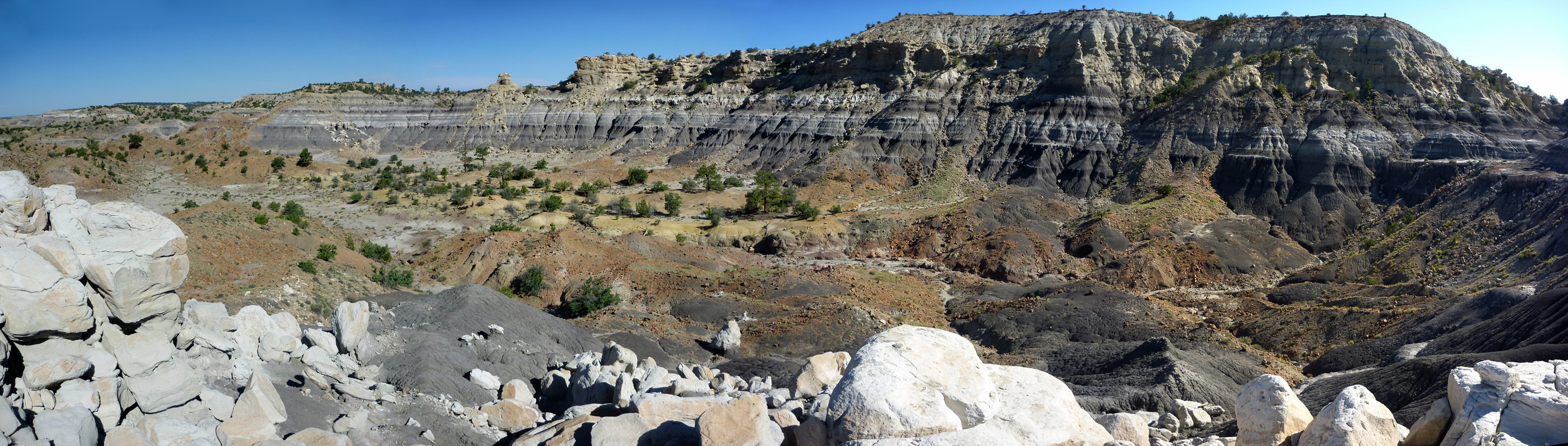 Cliffs along the south edge of the mesa