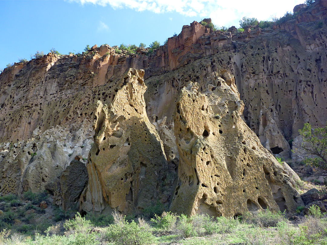 Protruding rocks