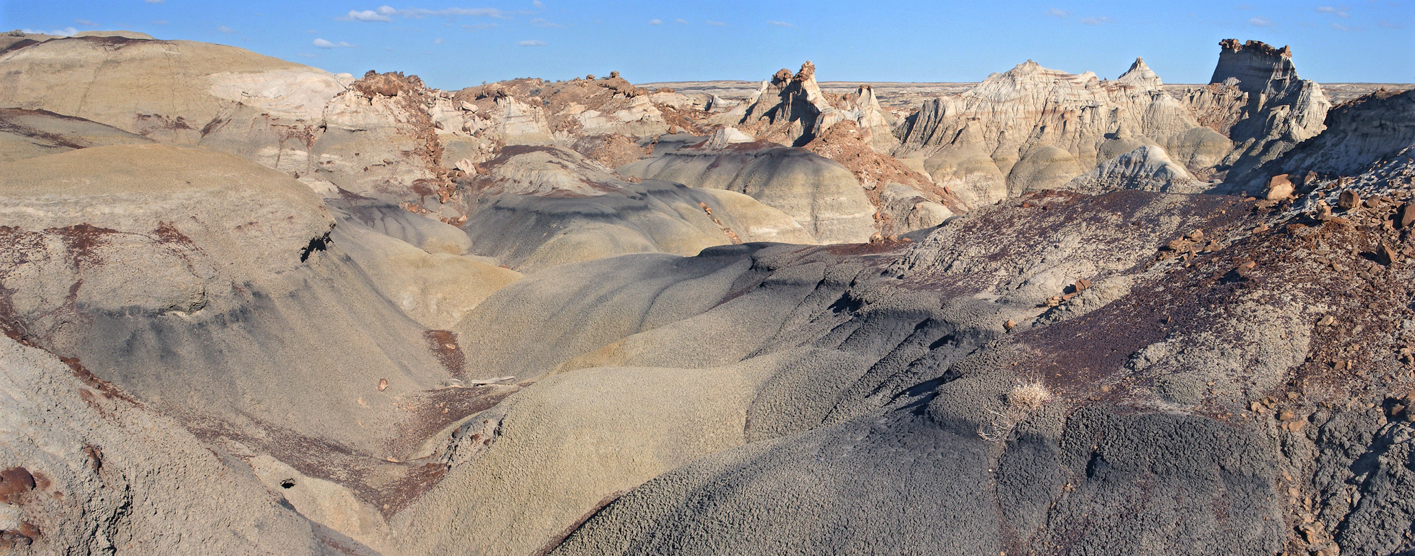 Black and yellow badlands