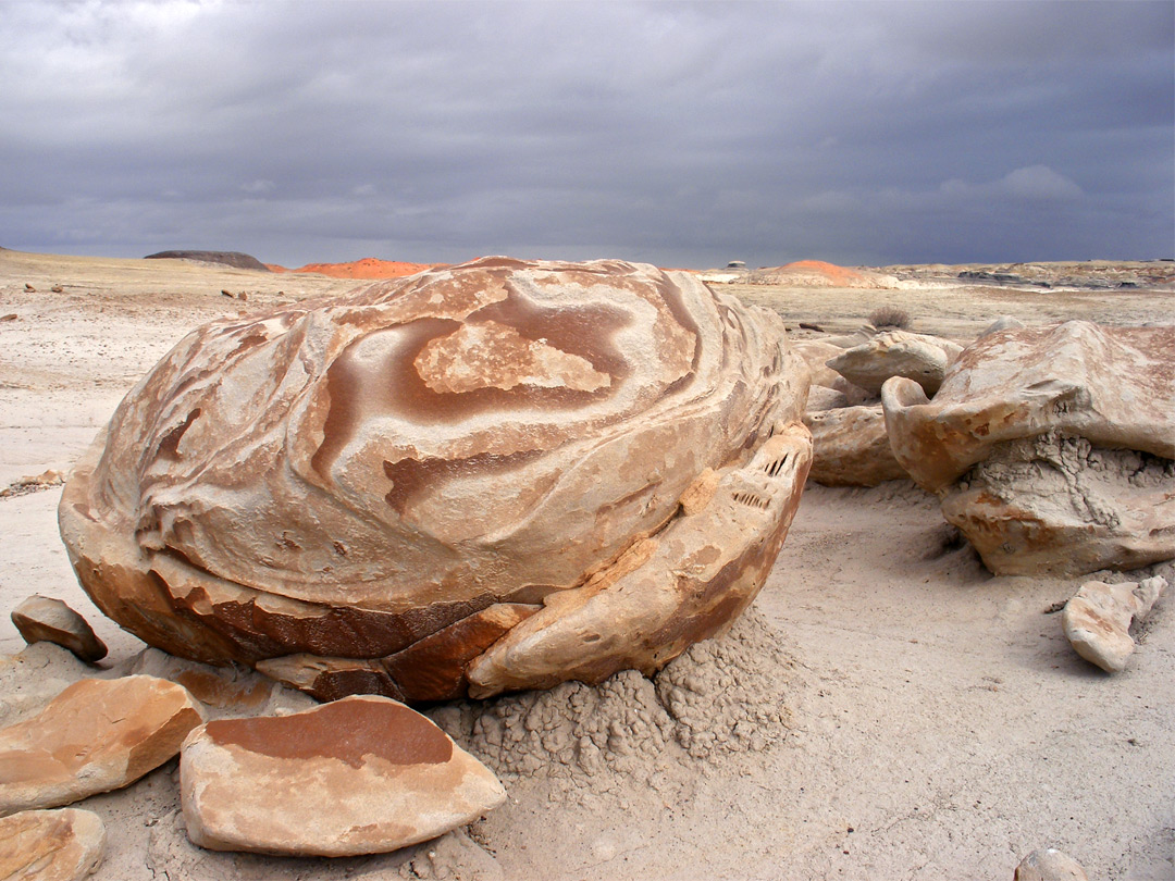 Egg-shaped boulder