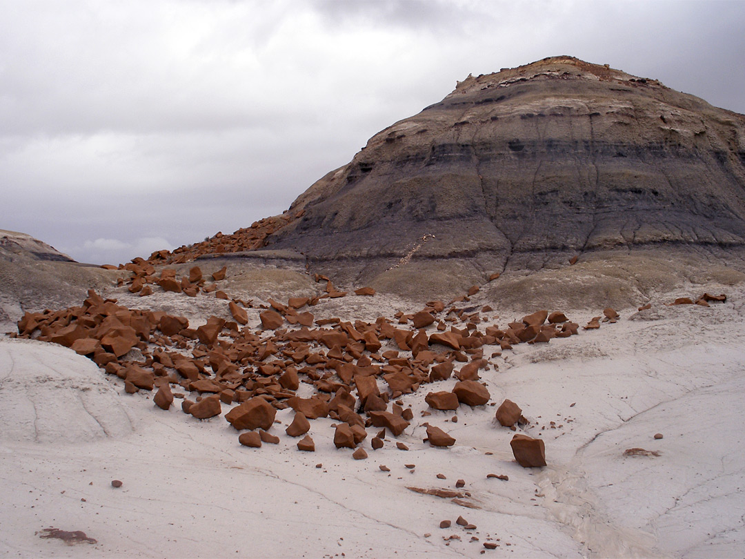 Reddish brown boulders