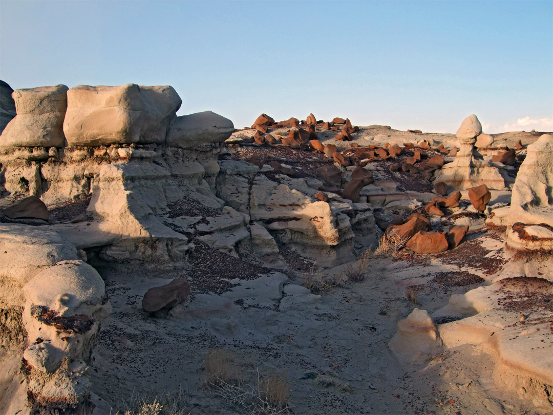 Reddish boulders