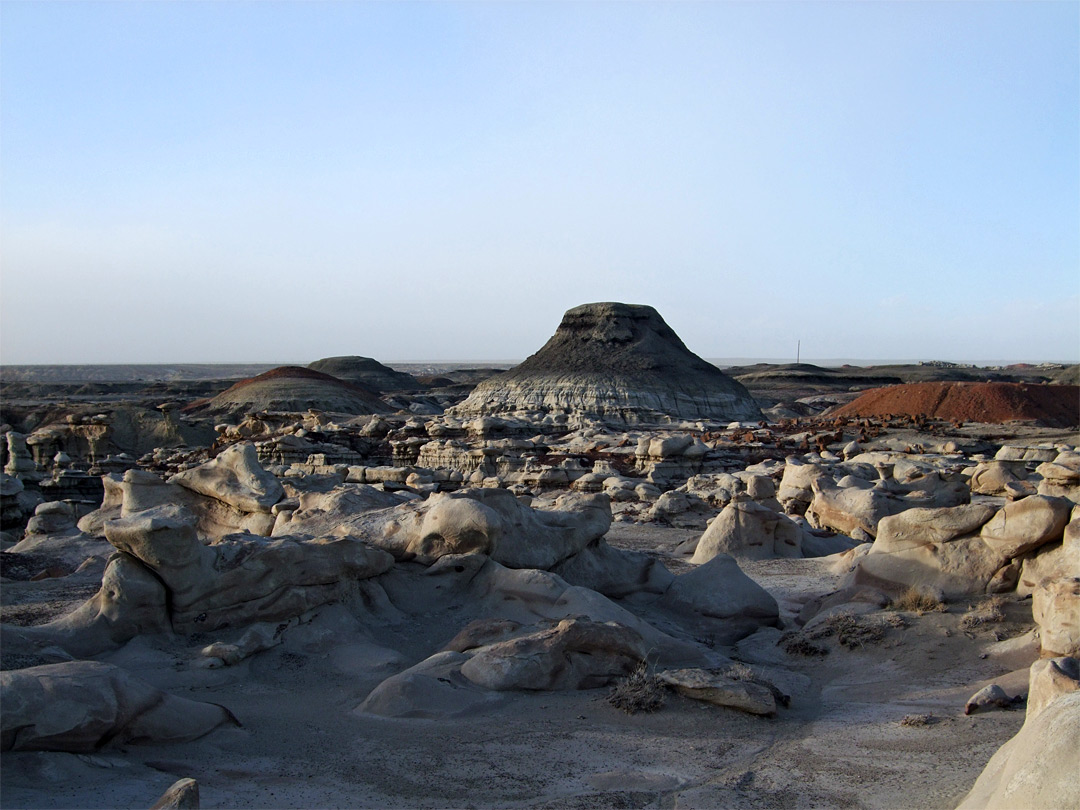 Badlands at sunset