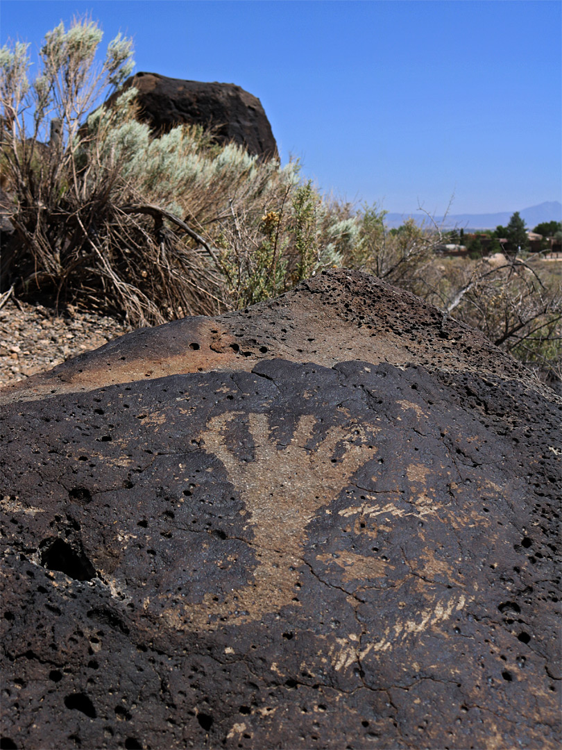 Hand-like petroglyph