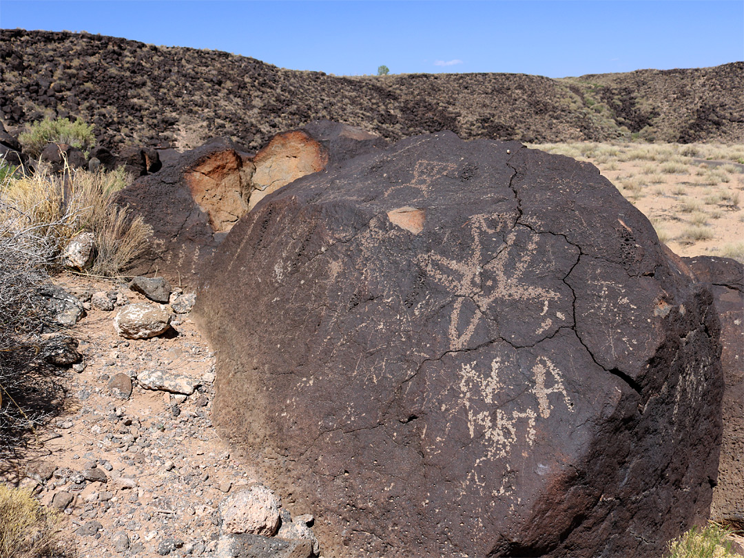 Petroglyph and grafitti