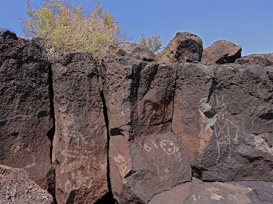 Fractured basalt