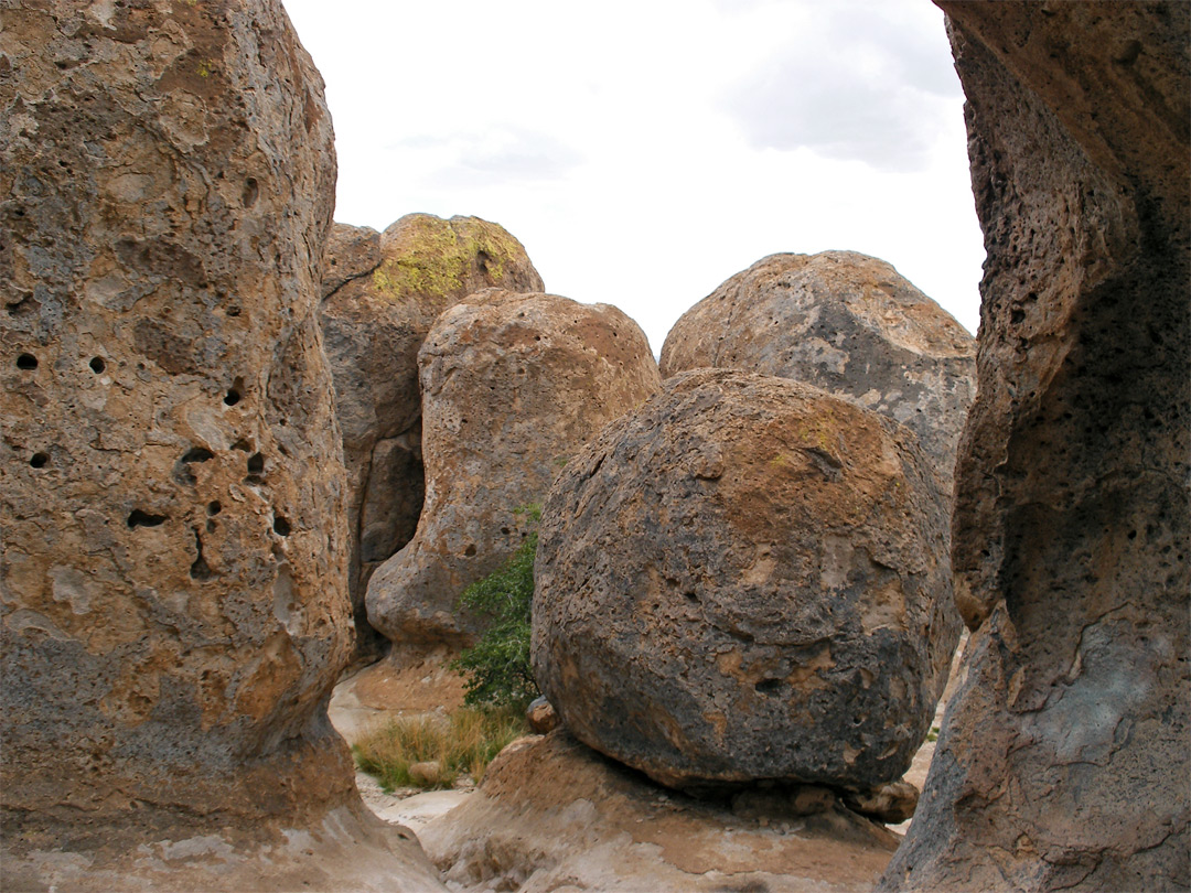 Boulders and cliffs