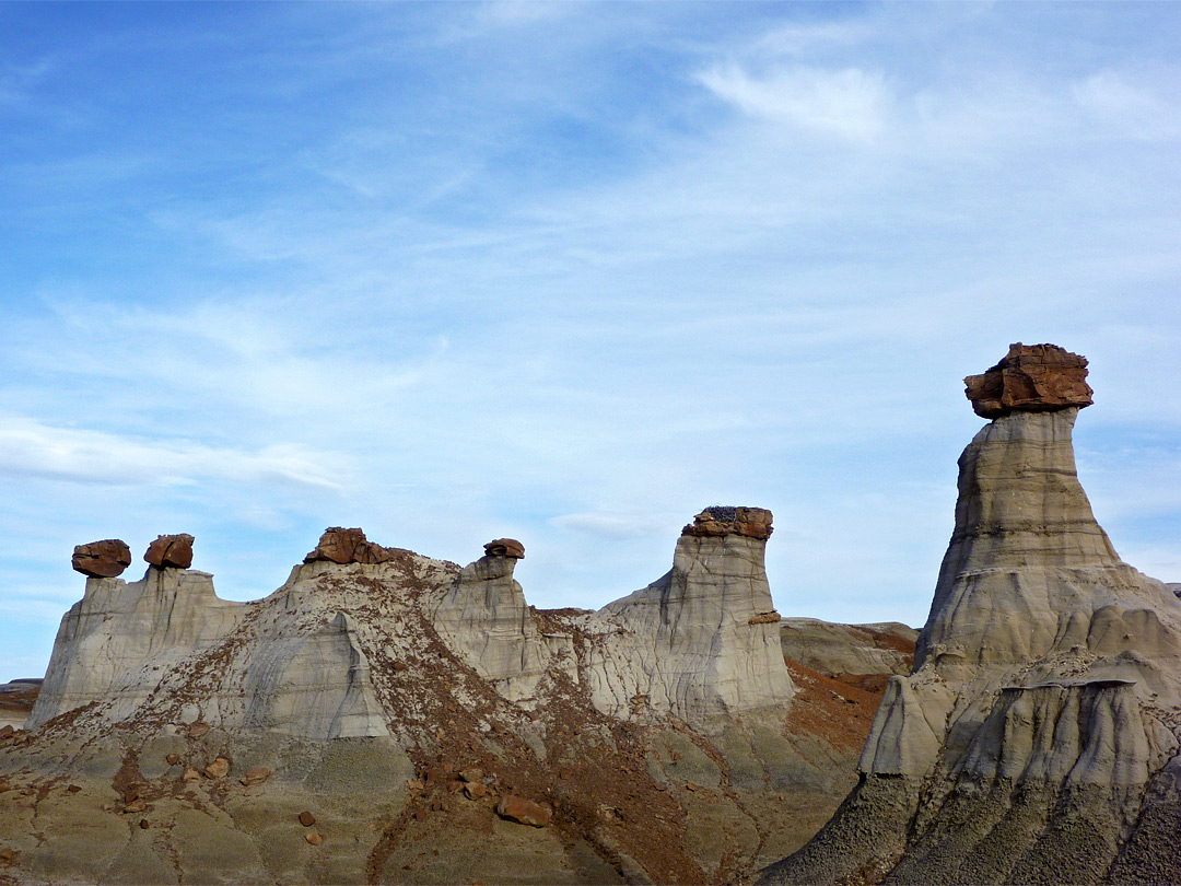 Row of hoodoos