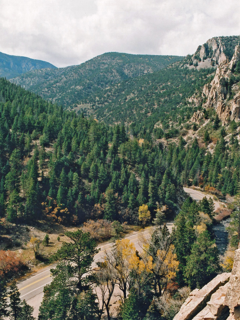 View above highway 64