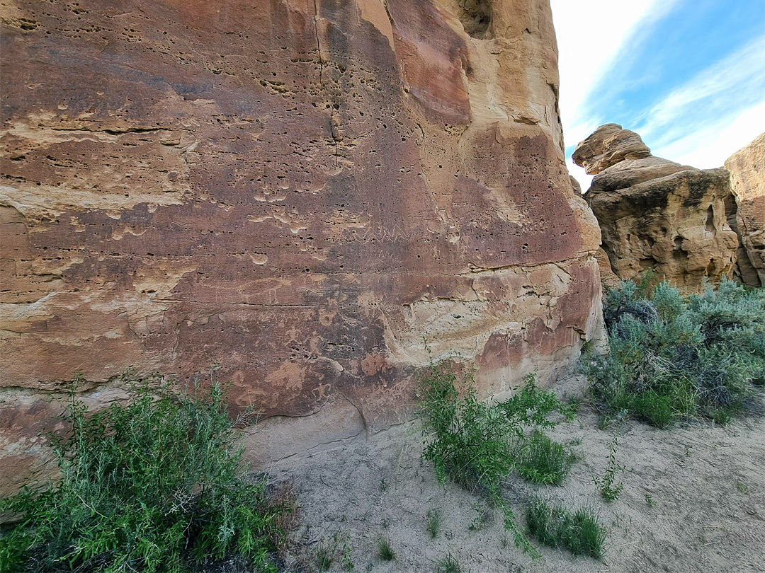 Smooth cliff face