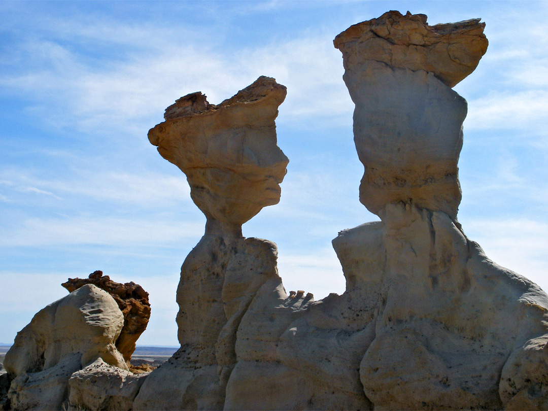 Hoodoos in shadow