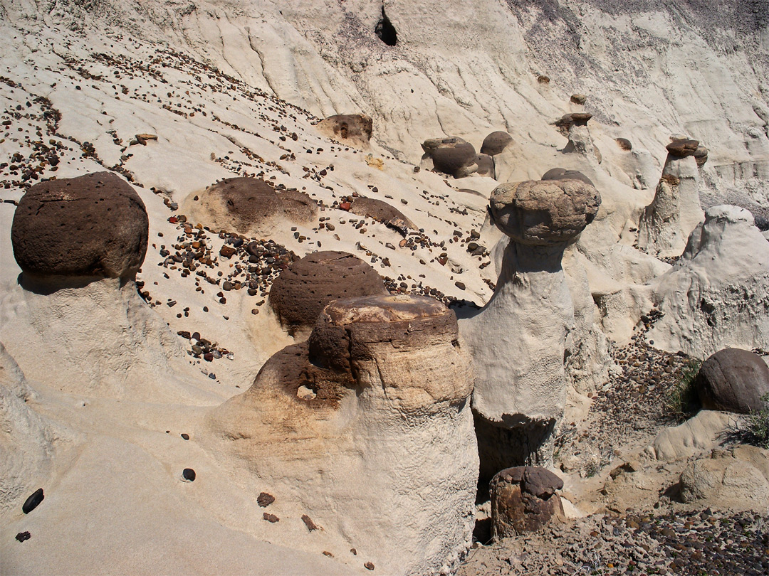 White sandstone hillside