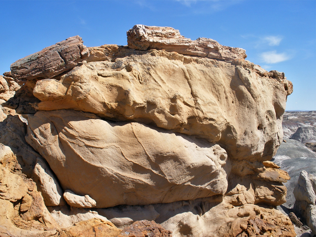 Yellow-brown boulder