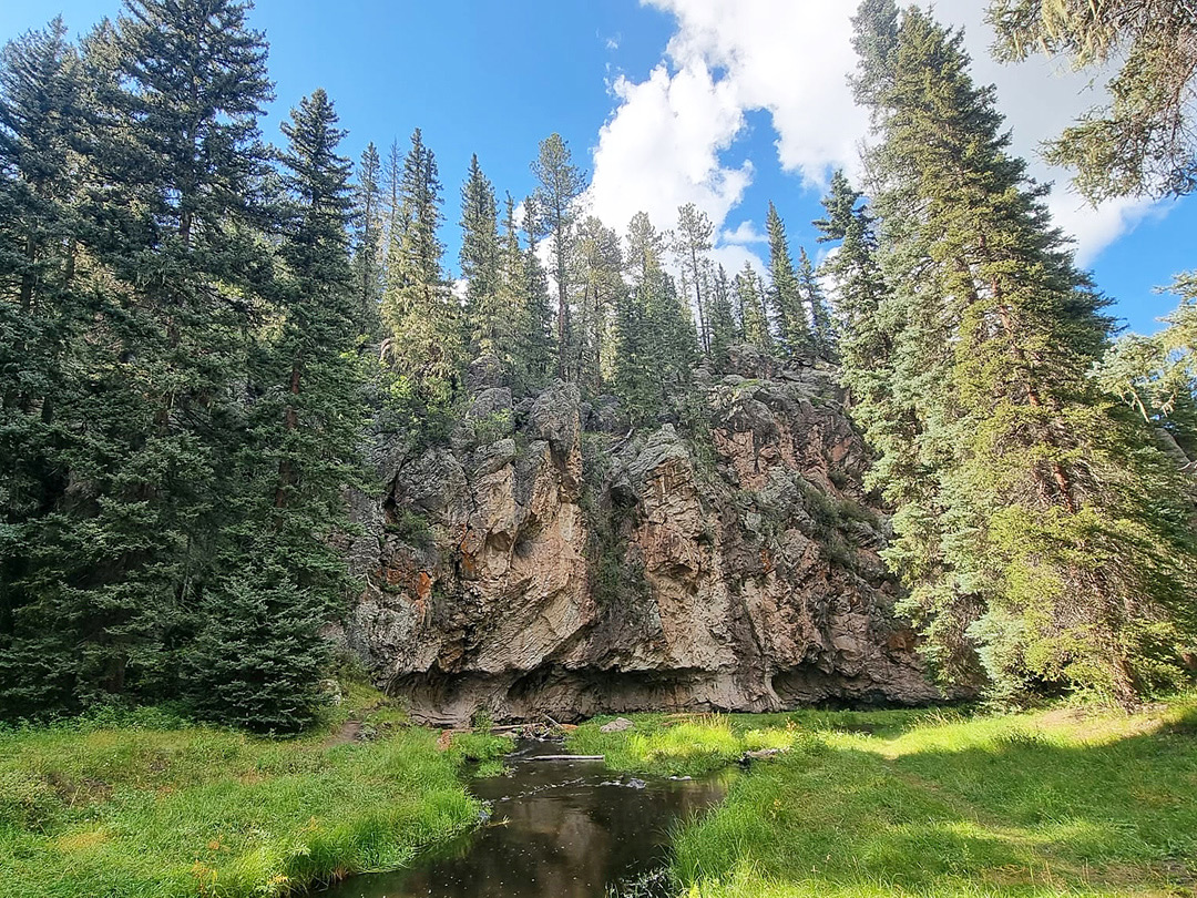 Cliff and river