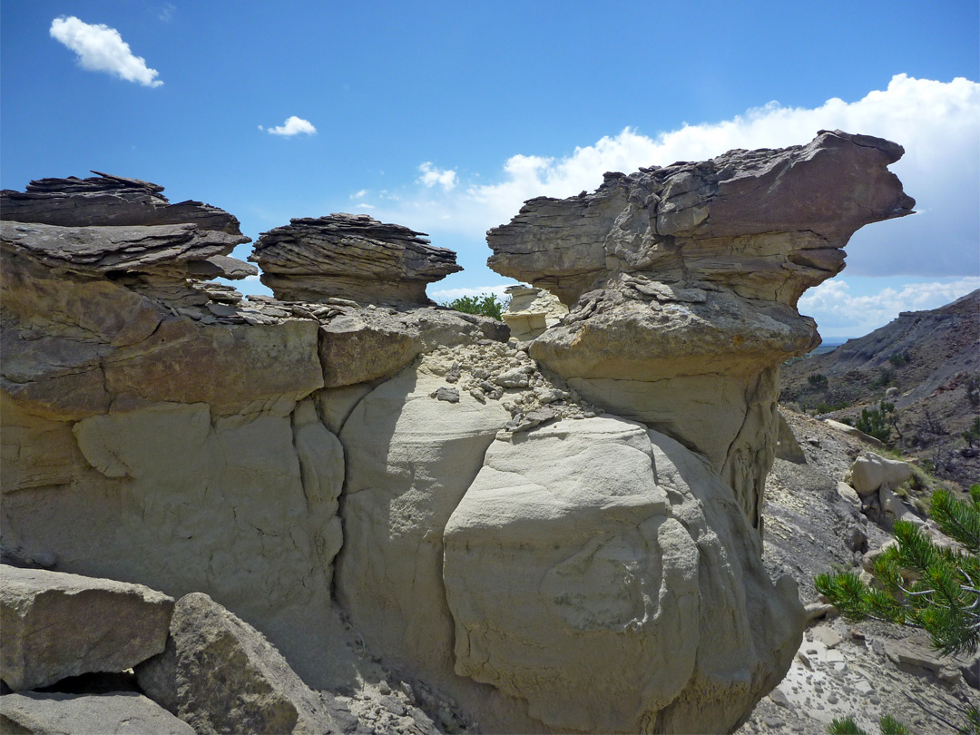 Eroded ridge
