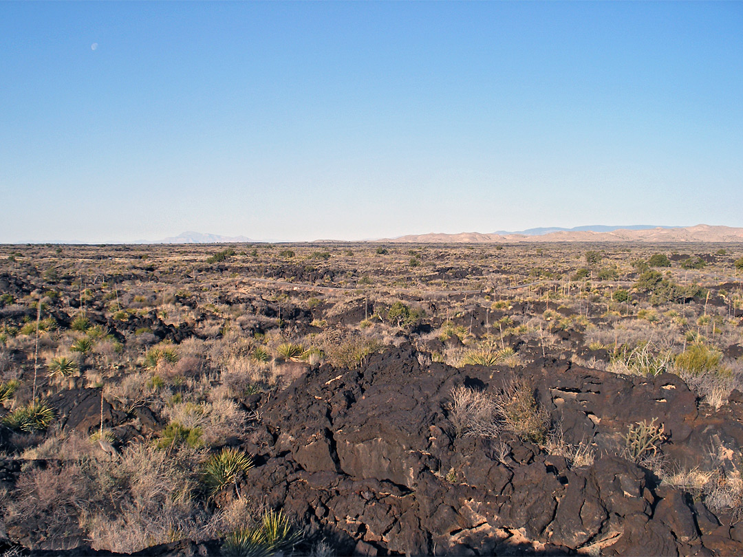 View west from the campsite