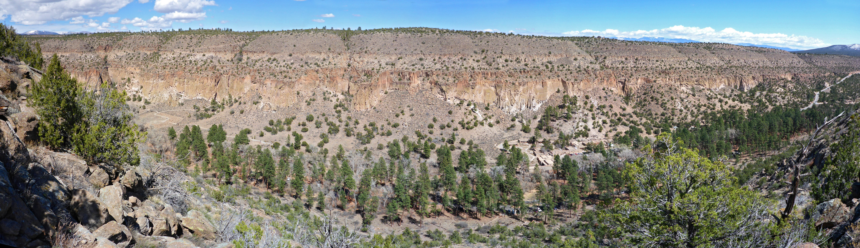 Panorama of Frijoles Canyon