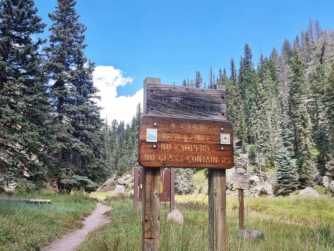 Trailhead notice