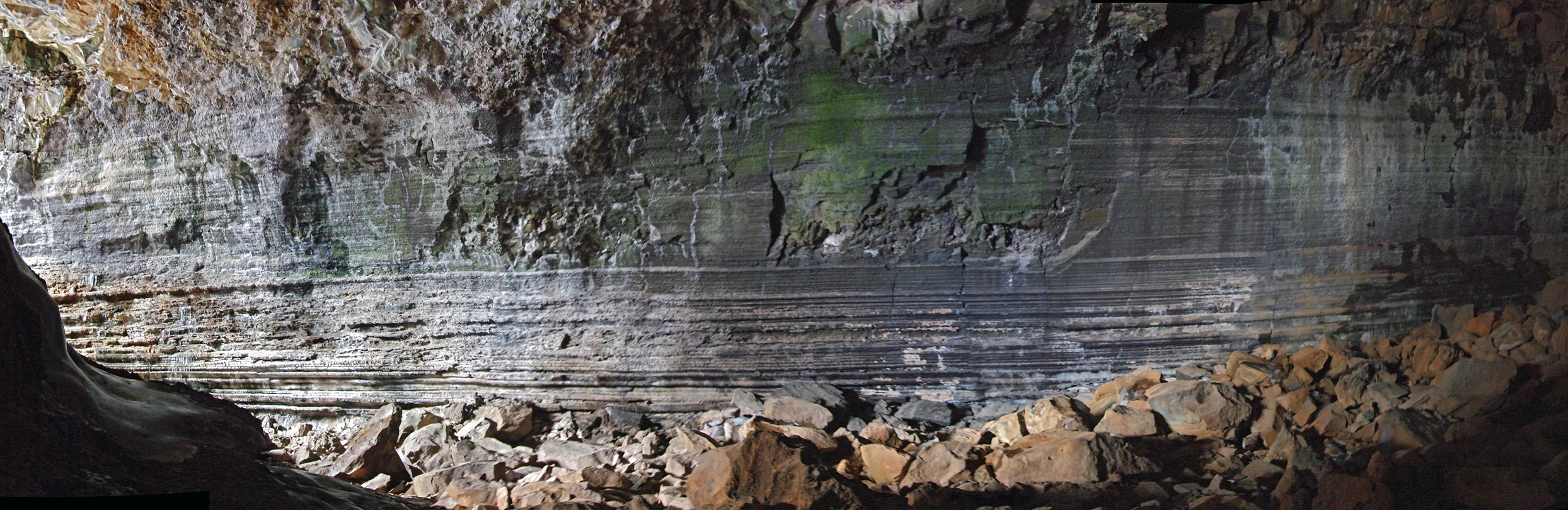 Cave wall with ledges