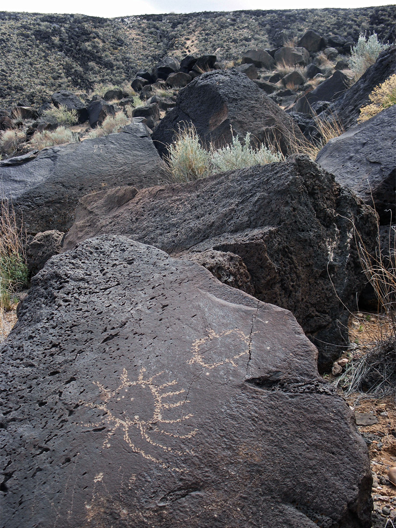 Volcanic boulders