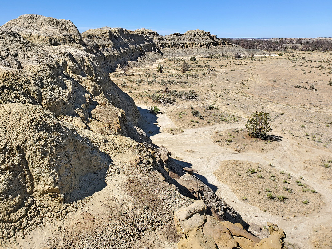 Curving ridge