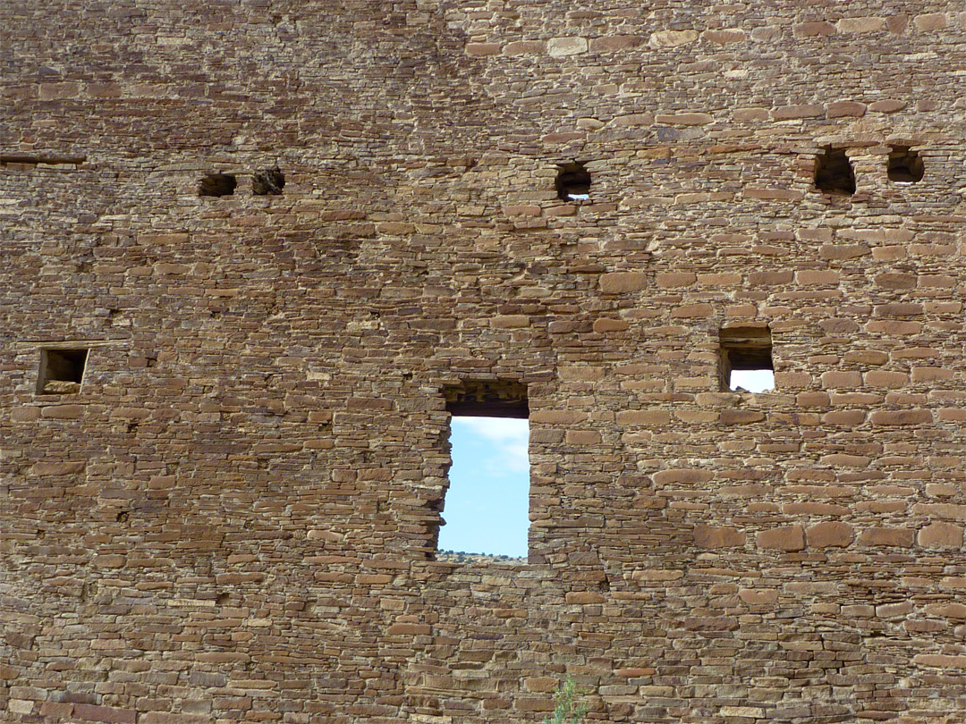 Door, windows and post holes