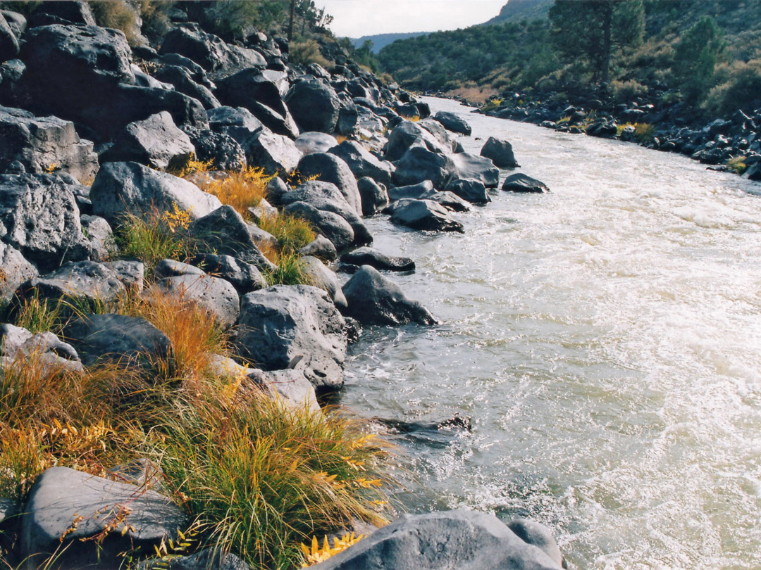 Rocks beside the Rio Grande