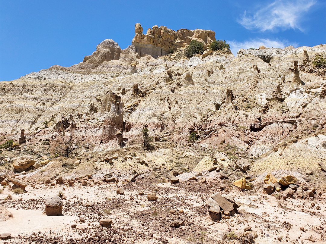 Hoodoos on a slope