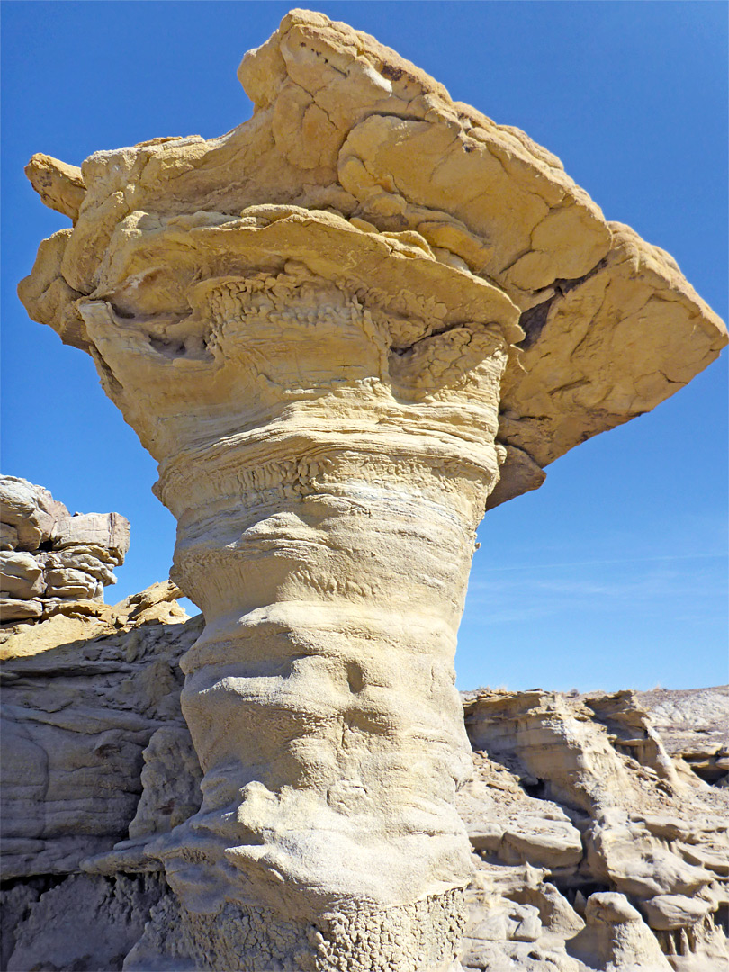 Yellow balanced rock